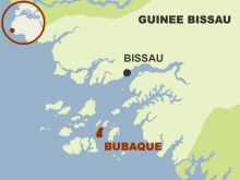 Bubaque island in the Bijagos archipelago in Guinea Bissau