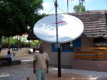 Antenna behind the hotel