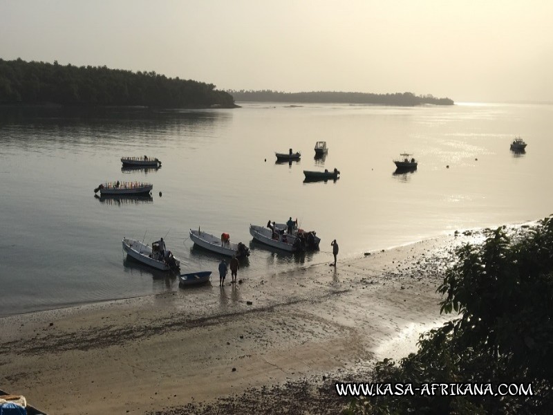 Photos de l'archipel Bijagos Guine Bissau : En bateau - Notre parking
